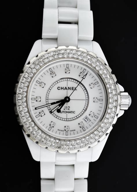 chanel diamond watch j12|Chanel j12 diamond bezel.